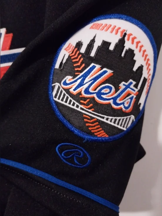 Rawlings Ny Mets Black Alternate 2000 World Series Patch Authentic Size 44 - Picture 3 of 9